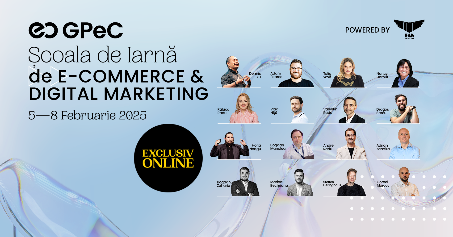 Scoala de Iarna GPeC Online 5-8 februarie: 15 sesiuni de cursuri si dezbateri intensive despre tot ce e important in E-Commerce si Digital Marketing in 2025