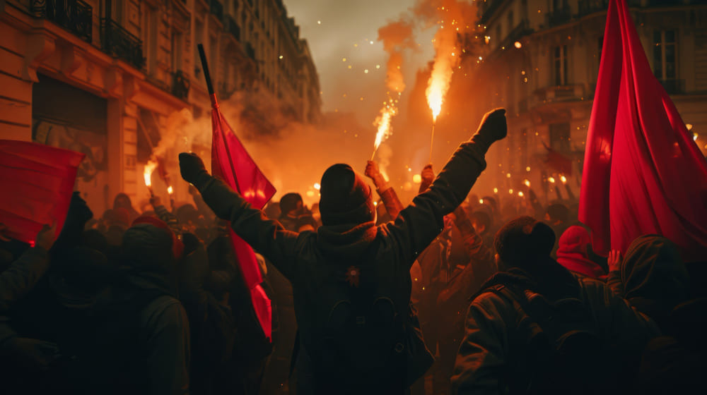 Proteste in Bucuresti. Mesaje de chemare la "razboi civil" din partea sefului mercenarilor, fugit in Dubai: Mergeti la Bucuresti, cu parul, furca, coasa si toporul. Cine are arme, sa iasa cu ele