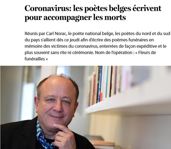 Poetii belgieni scriu poeme de ramas bun pentru cei rapusi de coronavirus