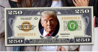 Donald Trump pe bancnota de 250 $!