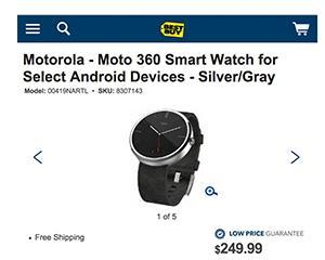 Ceasul inteligent Moto 360 va costa 249,99 dolari
